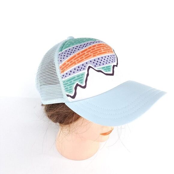 Patagonia Solar Rays '73 Interstate Cap Hat Light Blue Foam Mesh back hat - Picture 2 of 8
